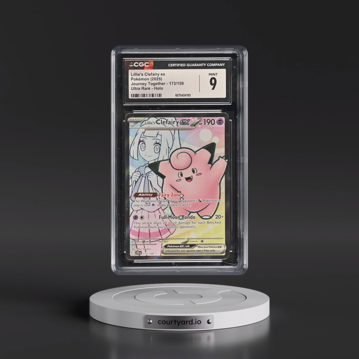 2024 Journey Together - JTG EN #173/159 Lillie's Clefairy ex - Ultra Rare Holo (CGC 9 MINT)