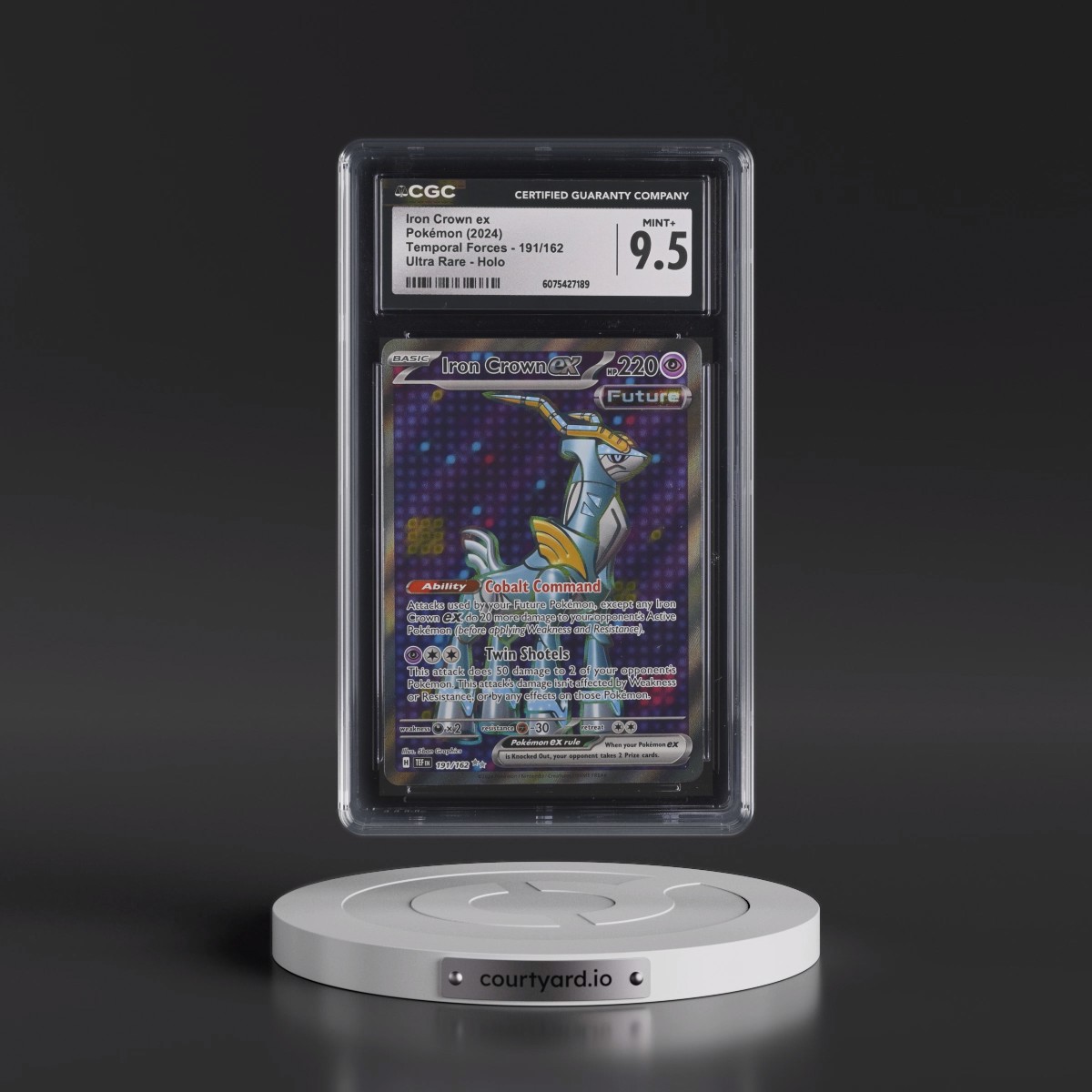 2023 Temporal Forces - TEF EN #191/162 Iron Crown ex - Ultra Rare Holo (CGC 9.5 MINT+)