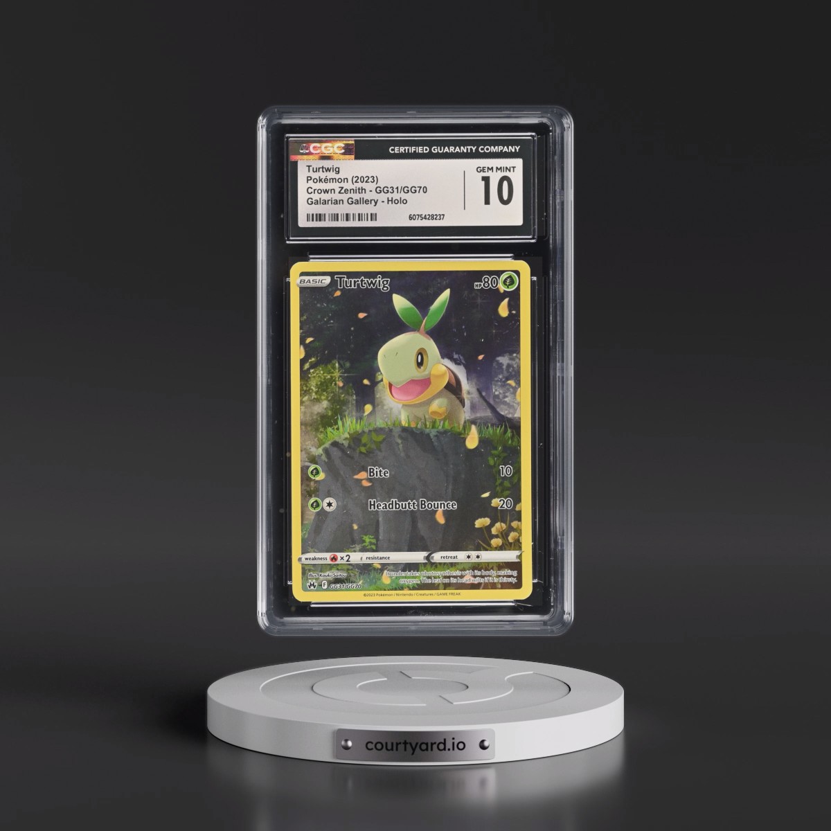 2023 Crown Zenith #GG31/GG70 Turtwig - Galarian Gallery Holo (CGC 10 GEM MINT)