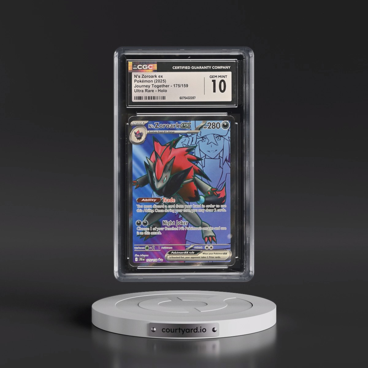 2024 Journey Together - JTG EN #175/159 N's Zoroark ex - Ultra Rare Holo (CGC 10 GEM MINT)