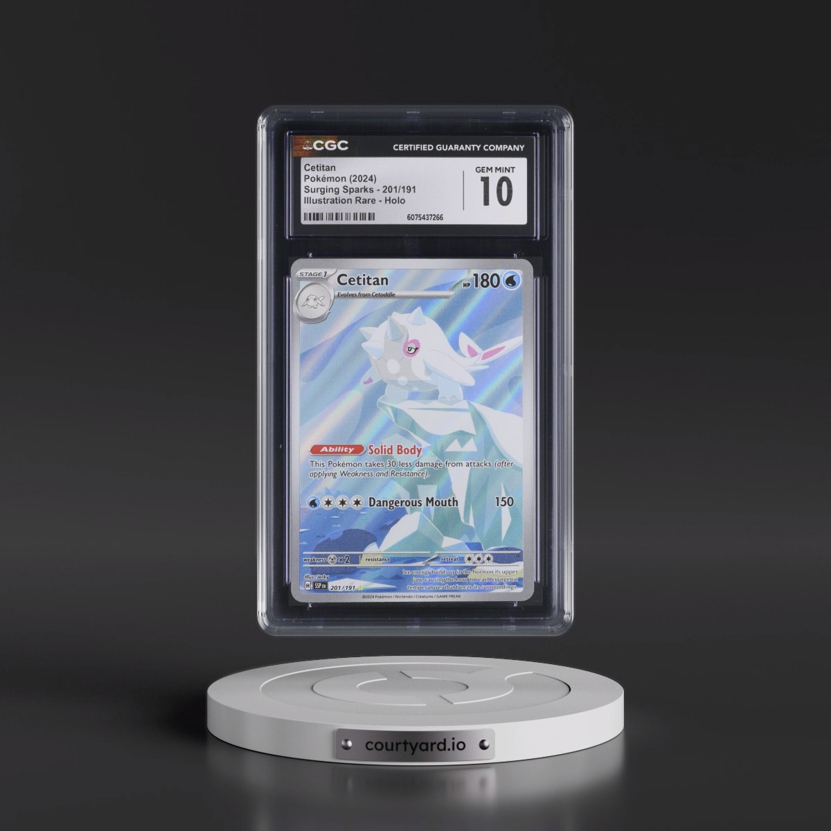 2024 Surging Sparks - SSP EN Cetitan - Illustration Rare Holo #201/191 CGC 10