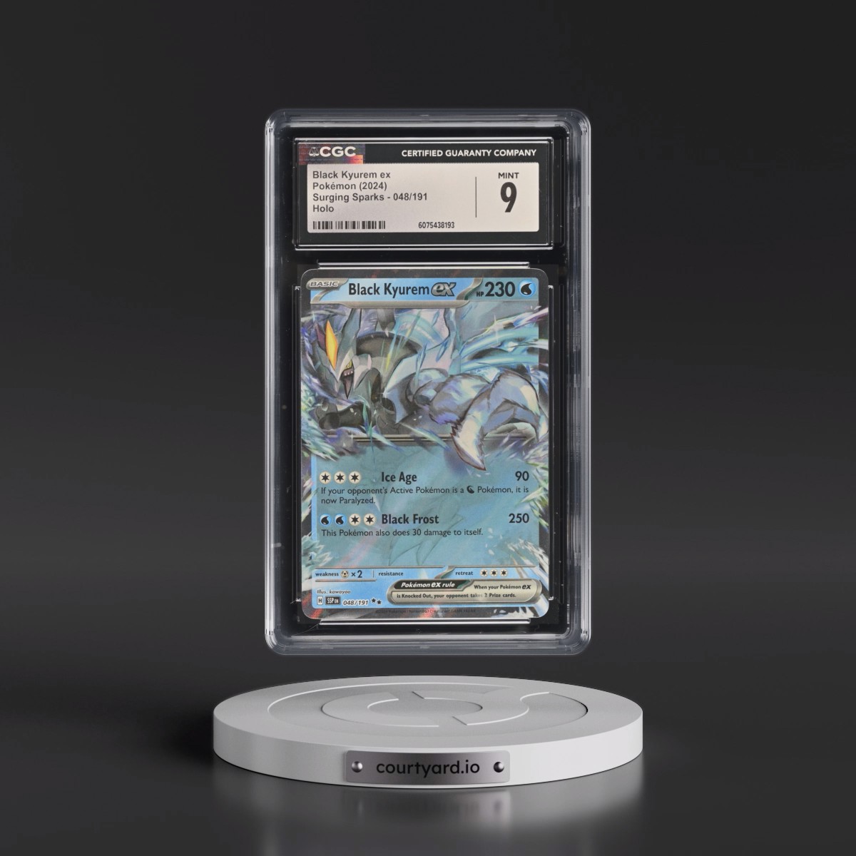 2024 Surging Sparks - SSP EN Black Kyurem ex - Holo #048/191 CGC 9