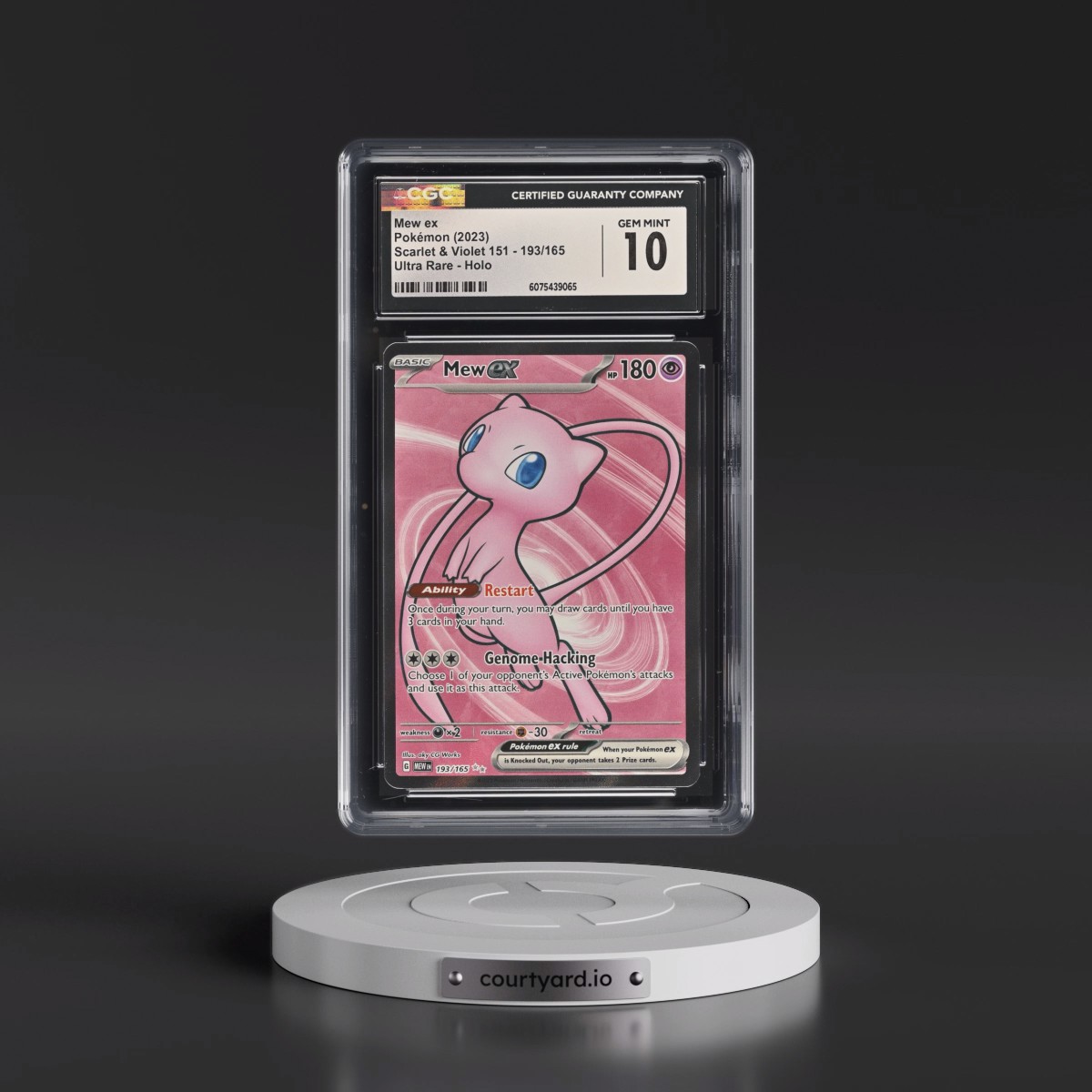 2023 Scarlet & Violet 151 - MEW EN #193/165 Mew ex - Ultra Rare Holo (CGC 10 GEM MINT)