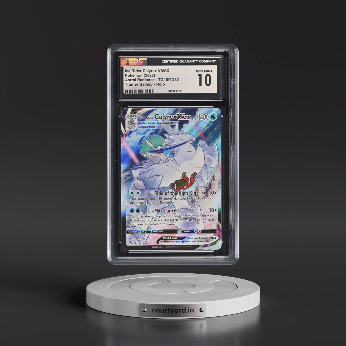 Astral Radiance #TG15/TG30 Ice Rider Calyrex VMAX - Trainer Gallery Holo (CGC 10 GEM MINT)