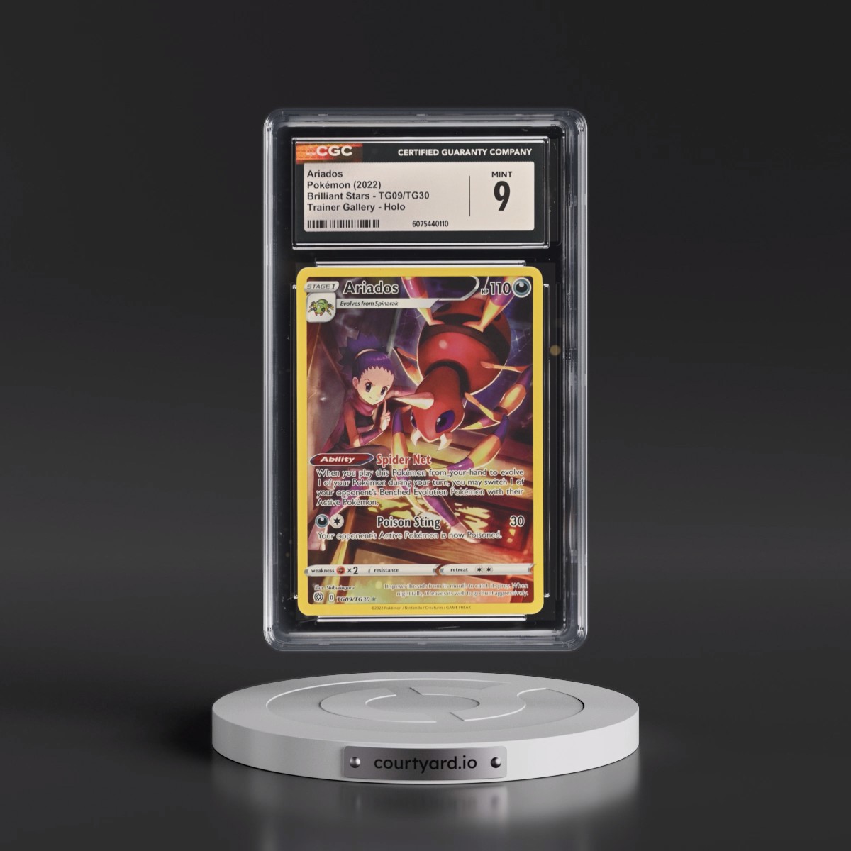 2022 Brilliant Stars #TG09/TG30 Ariados - Trainer Gallery Holo (CGC 9 MINT)