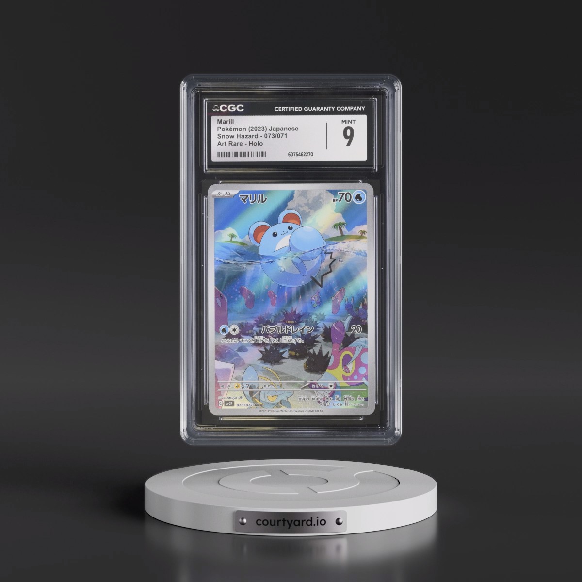 2023 Snow Hazard #073/071 Marill - Art Rare Holo (CGC 9 MINT)