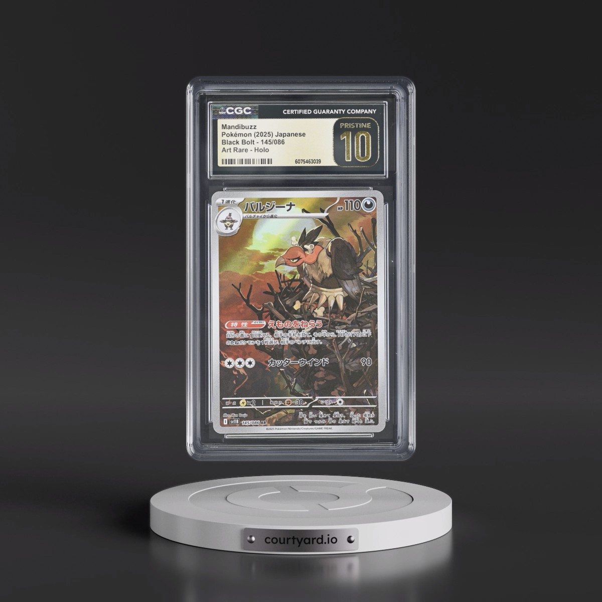 2025 Black Bolt - sv11B #145/086 Mandibuzz - Art Rare Holo (CGC 10 PRISTINE)