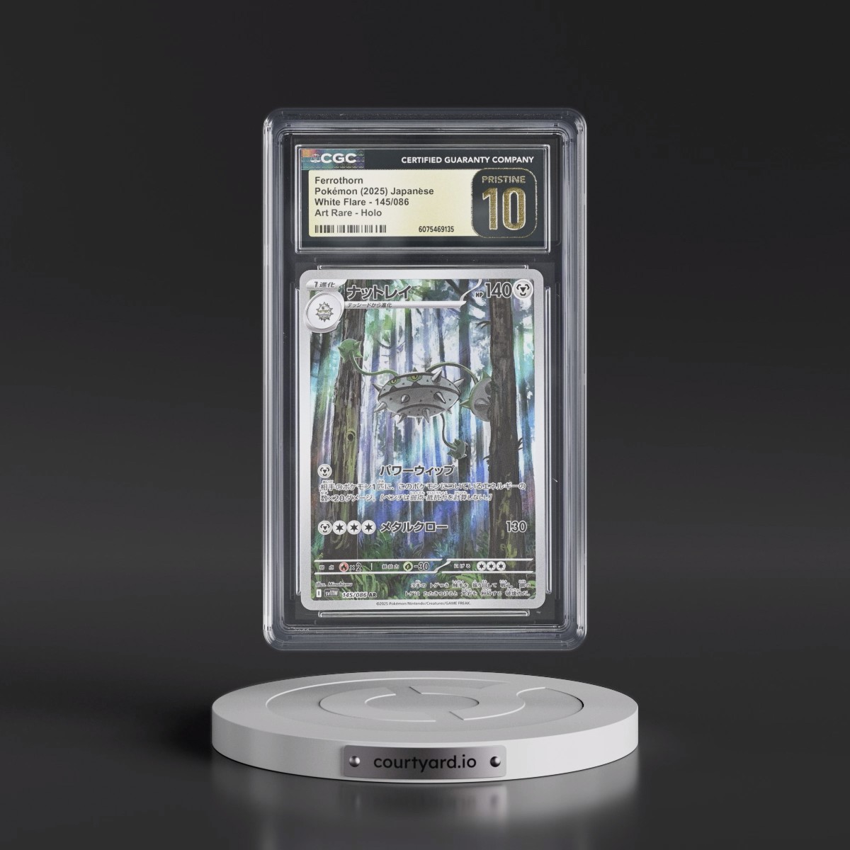 2025 White Flare - sv11W #145/086 Ferrothorn - Art Rare Holo (CGC 10 PRISTINE)
