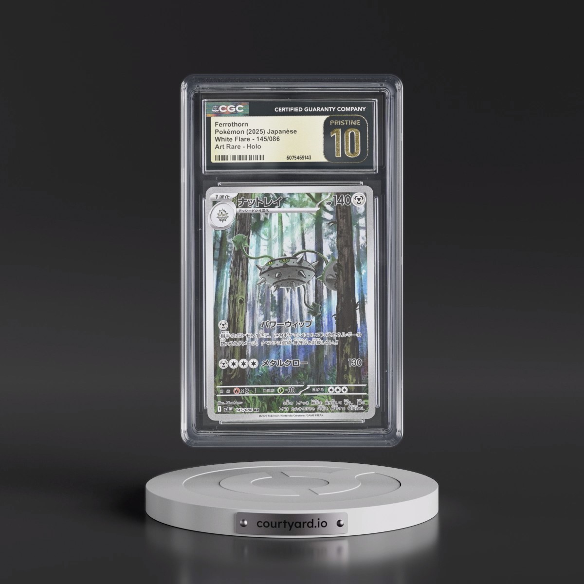 2025 White Flare - sv11W #145/086 Ferrothorn - Art Rare Holo (CGC 10 PRISTINE)