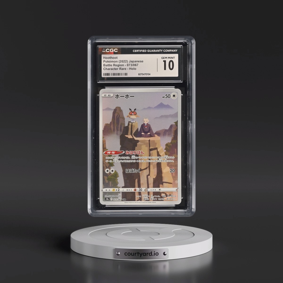 2022 Battle Region #073/067 Hoothoot - Character Rare Holo (CGC 10 GEM MINT)