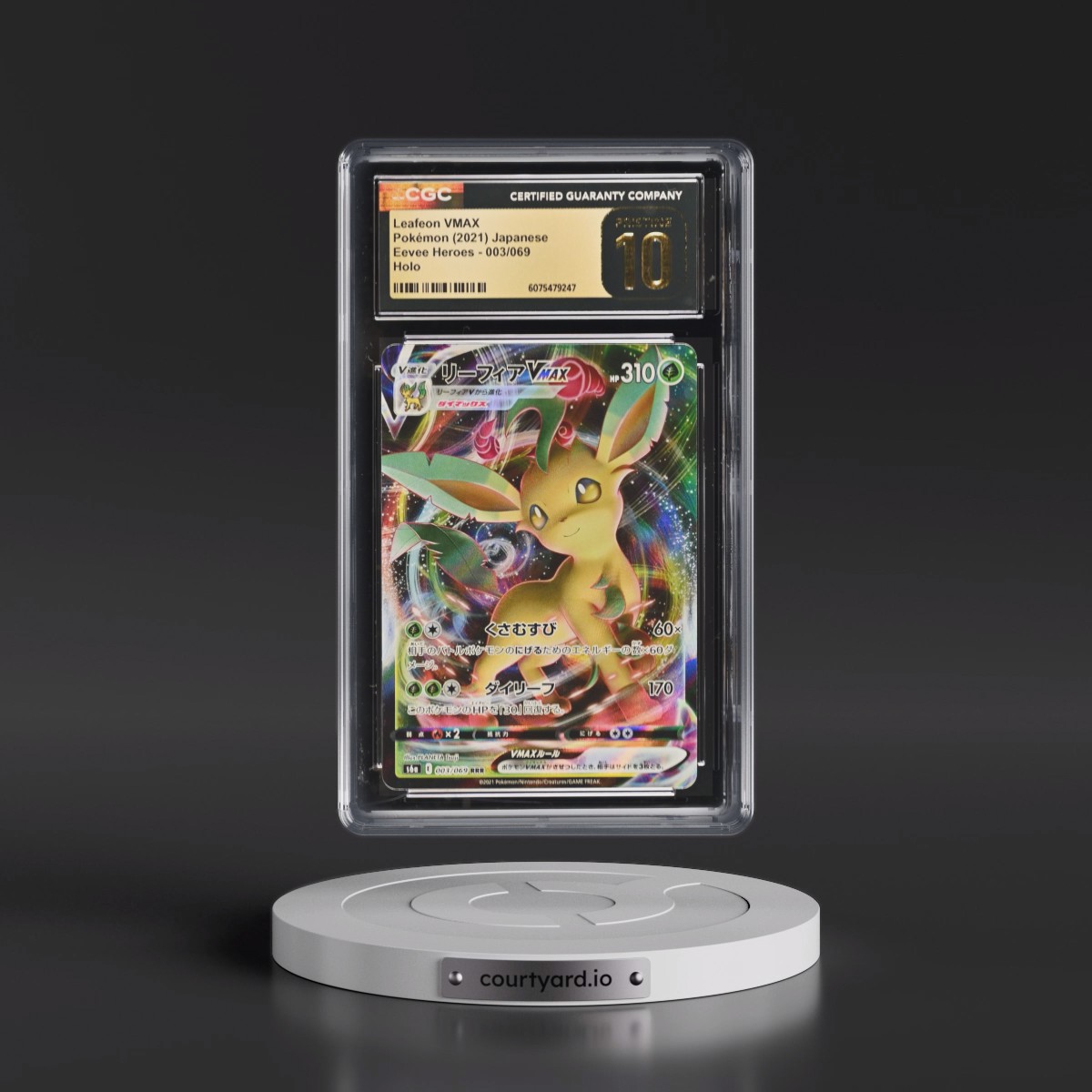 2021 Eevee Heroes #003/069 Leafeon VMAX - Holo (CGC 10 PRISTINE)