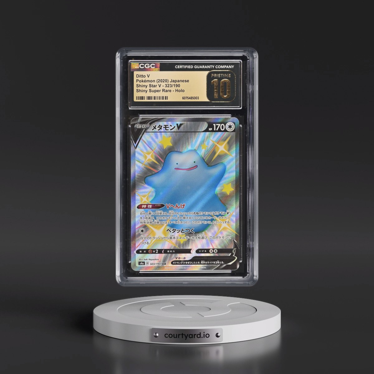 2020 Shiny Star V #323/190 Ditto V - Shiny Super Rare Holo (CGC 10 PRISTINE)