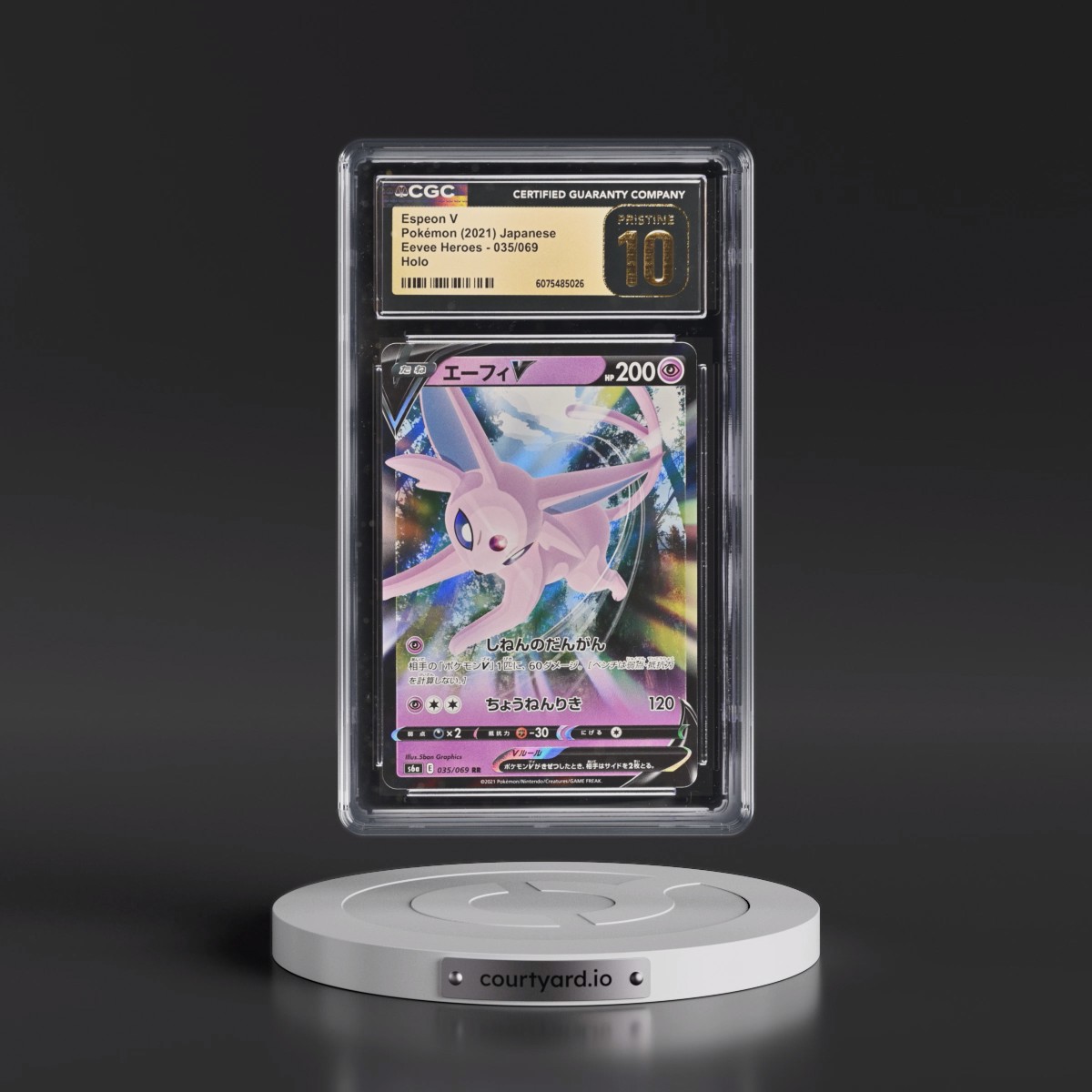 2021 Eevee Heroes #035/069 Espeon V - Holo (CGC 10 PRISTINE)