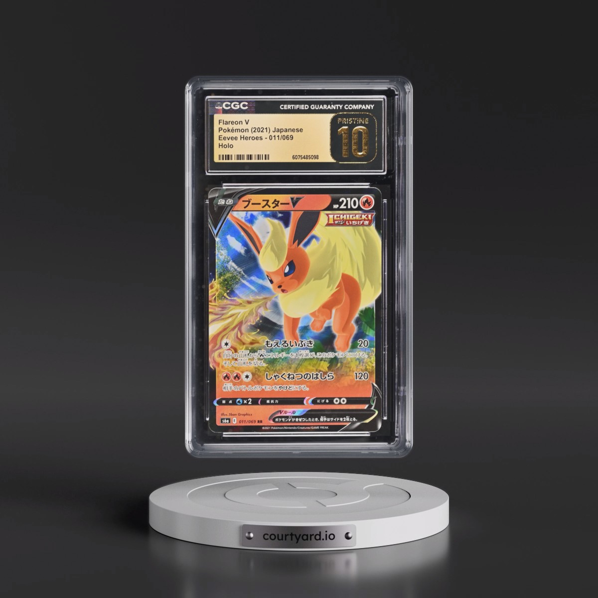 2021 Eevee Heroes #011/069 Flareon V - Holo (CGC 10 PRISTINE)
