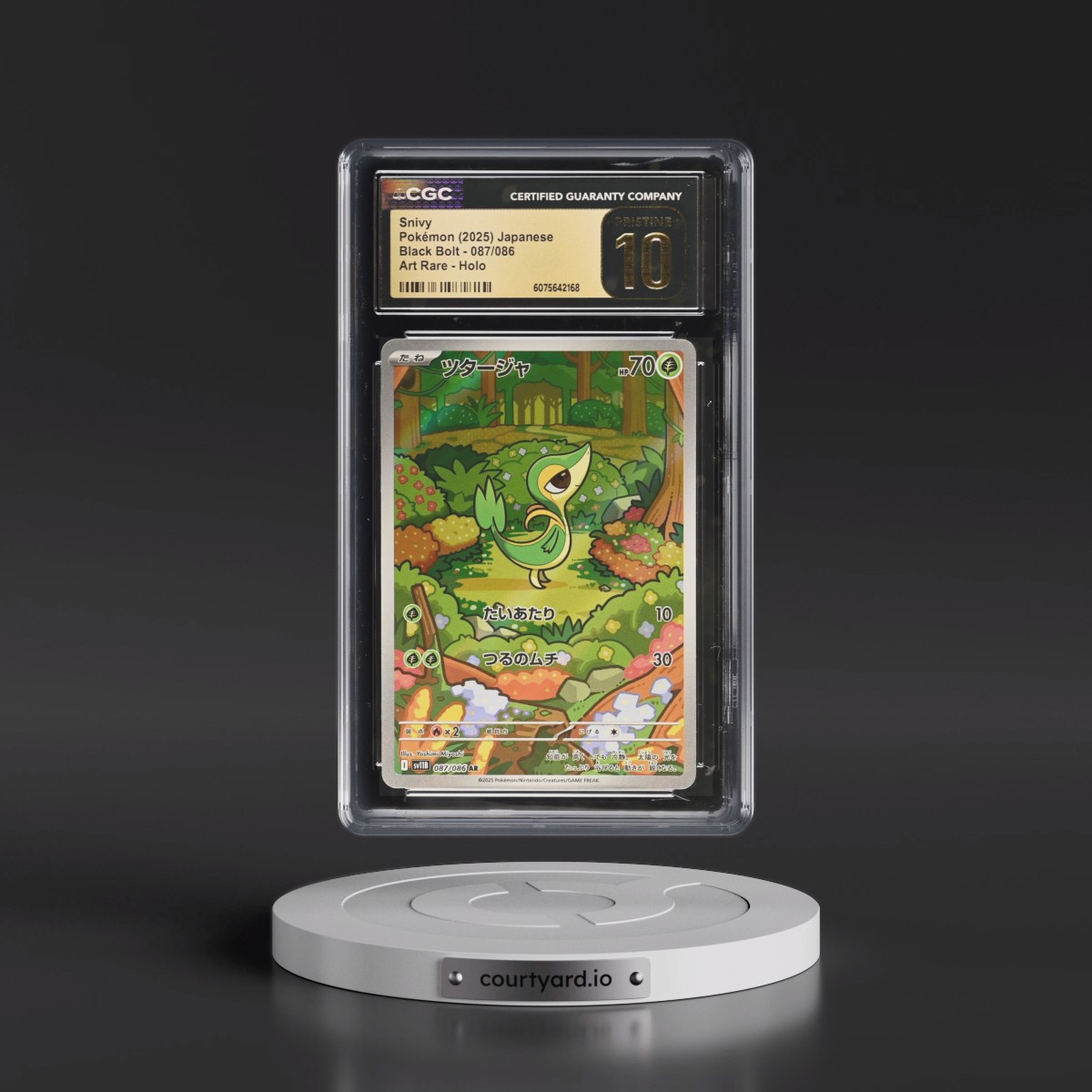2025 Black Bolt - sv11B #087/086 Snivy - Art Rare Holo (CGC 10 PRISTINE)
