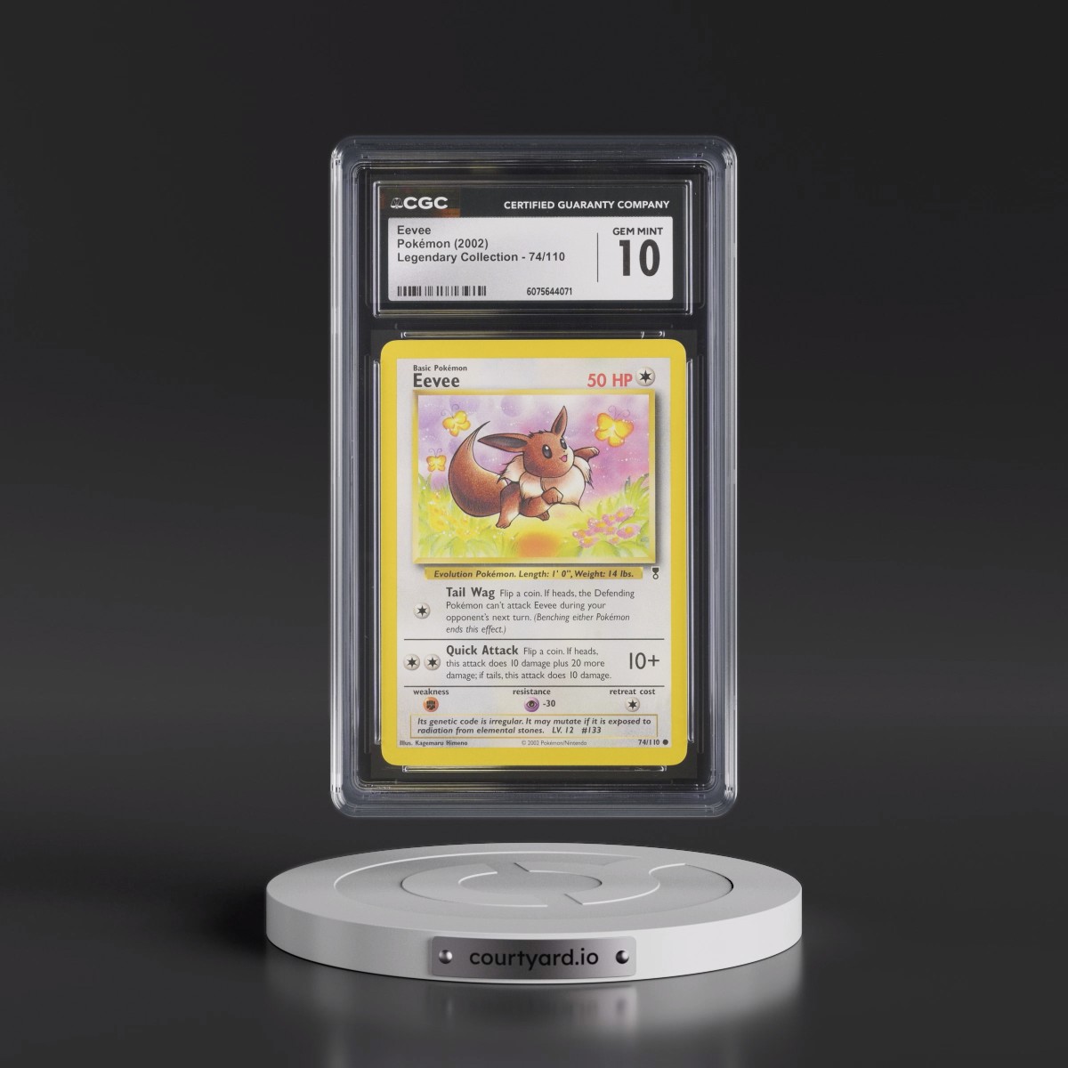 2002 Legendary Collection #74/110 Eevee (CGC 10 GEM MINT)
