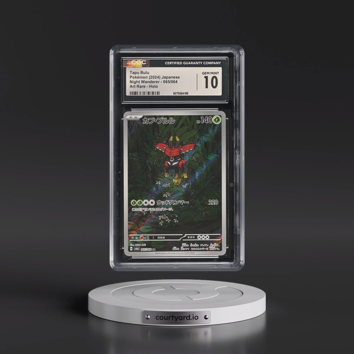 2024 Pokémon Sv6a-Night Wanderer #065 Tapu Bulu - Art Rare (CGC 10 GEM MINT)