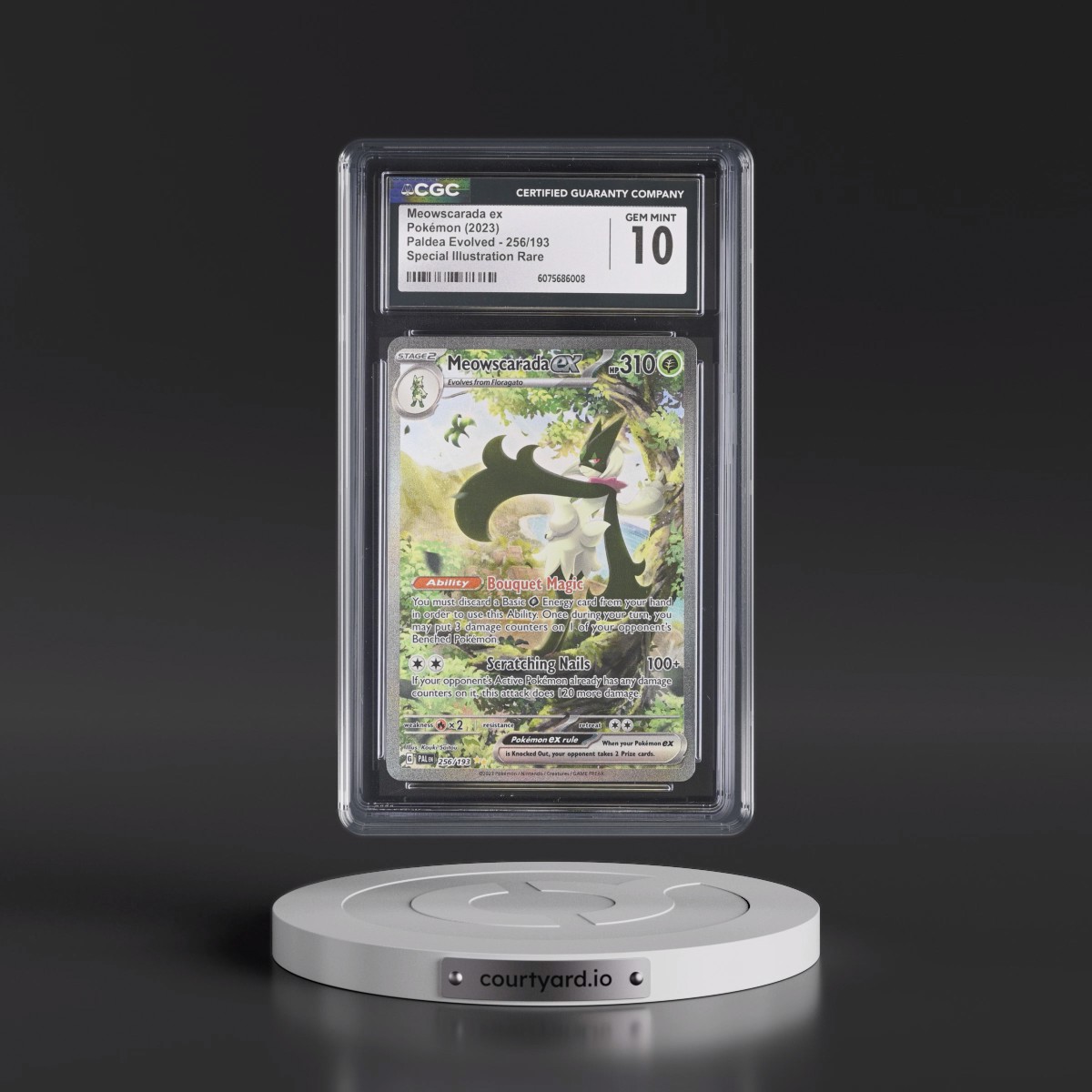 2023 Paldea Evolved - PAL EN #256/193 Meowscarada ex - Special Illustration Rare (Holo) (CGC 10 GEM MINT)