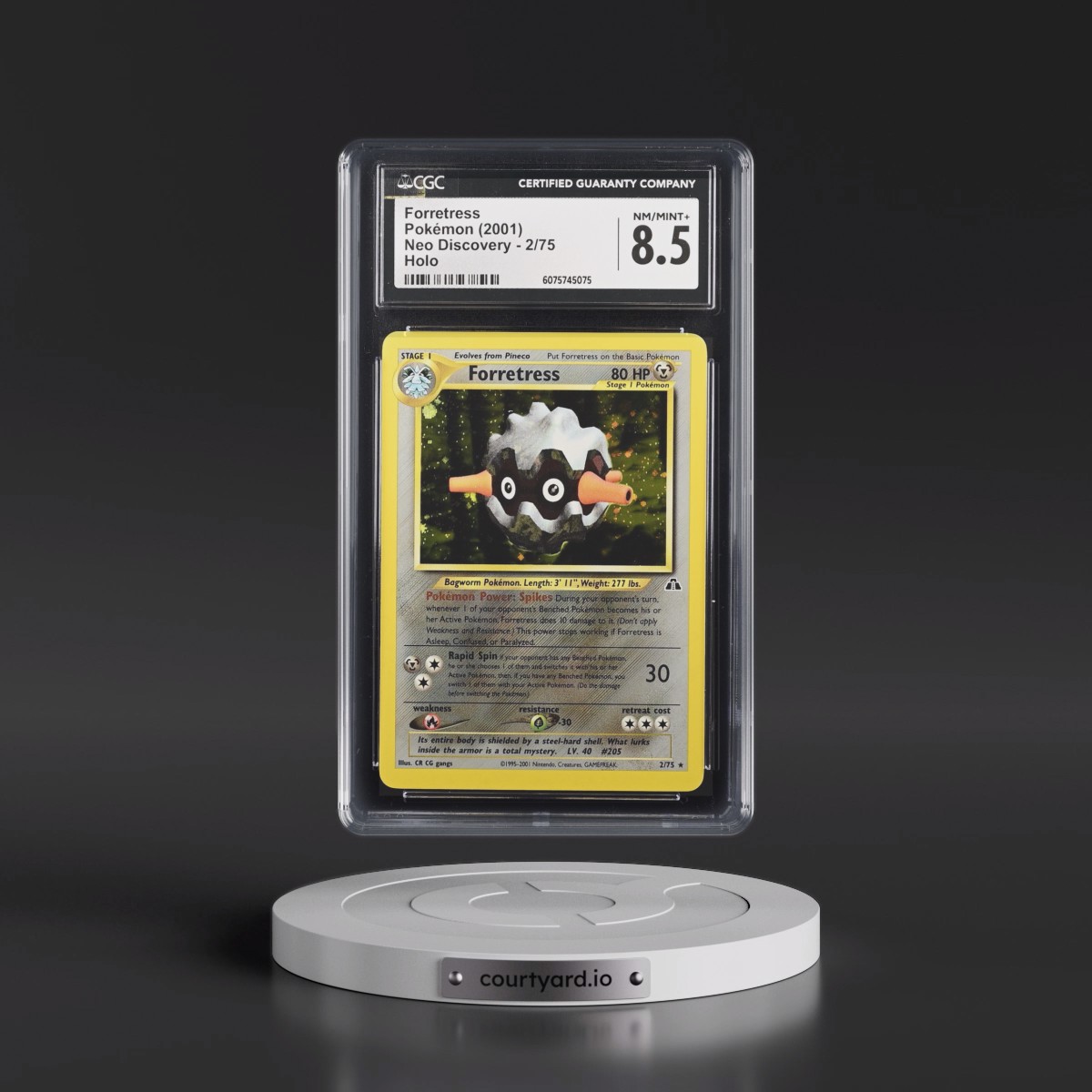 2001 Neo Discovery #2/75 Forretress - Holo (CGC 8.5 NM-MT+)