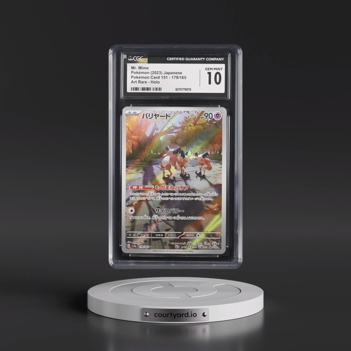 2023 Pokémon Card 151 #179/165 Mr. Mime - Art Rare Holo (CGC 10 GEM MINT)