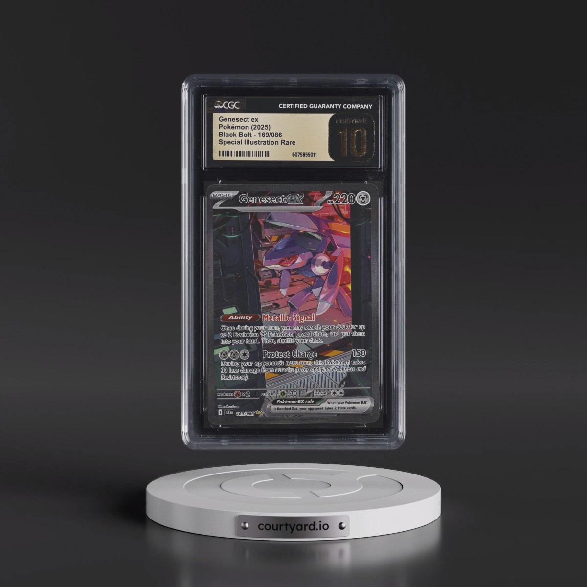 2025 Black Bolt - BLK EN #169/086 Genesect ex - Special Illustration Rare (Holo) (CGC 10 PRISTINE)