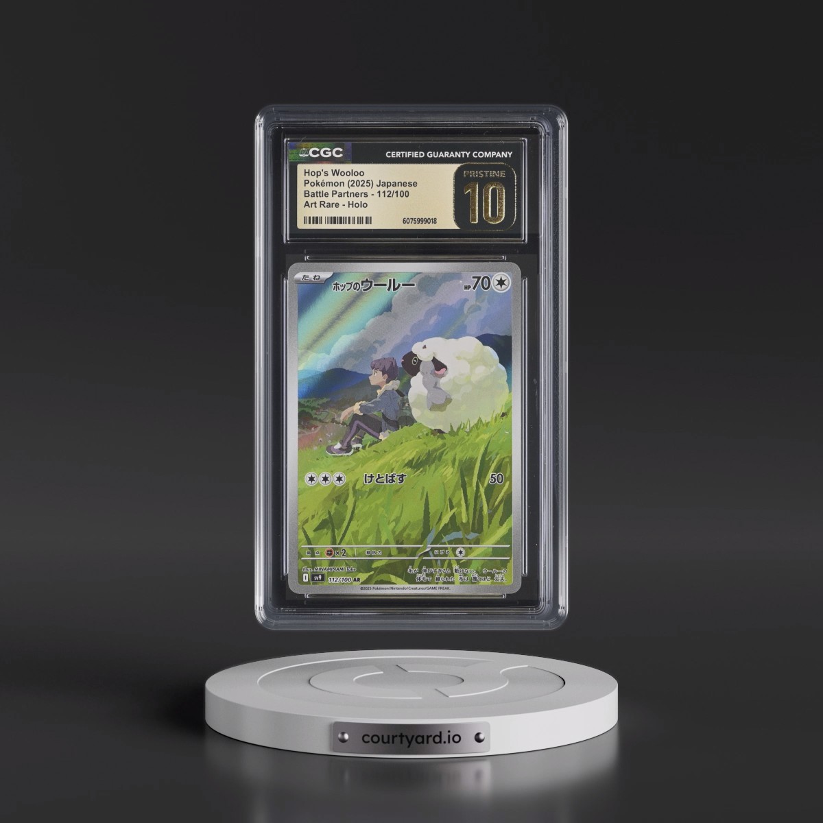 2025 Battle Partners - sv9 #112/100 Hop's Wooloo - Art Rare Holo (CGC 10 PRISTINE)