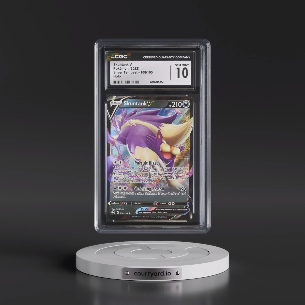 2022 Silver Tempest #108/195 Skuntank V - Holo (CGC 10 GEM MINT)