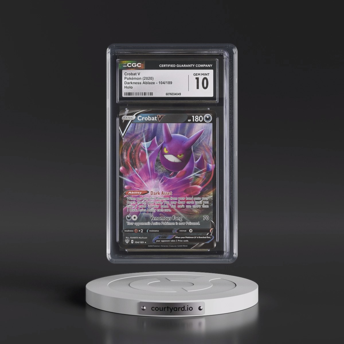 2020 Darkness Ablaze #104/189 Crobat V - Holo (CGC 10 GEM MINT)