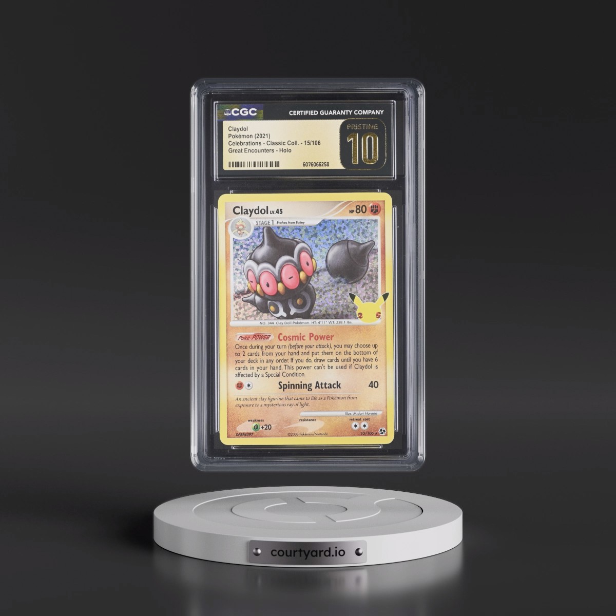 2021 Pokémon Celebrations Classic Collection #15 Claydol - Holo (CGC 10 PRISTINE)