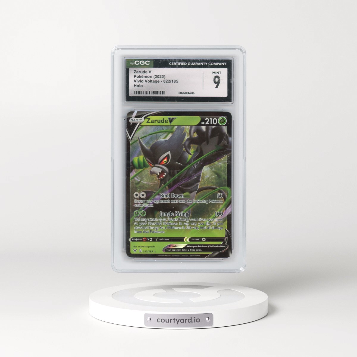 2020 Vivid Voltage #022/185 Zarude V - Holo (CGC 9 MINT)