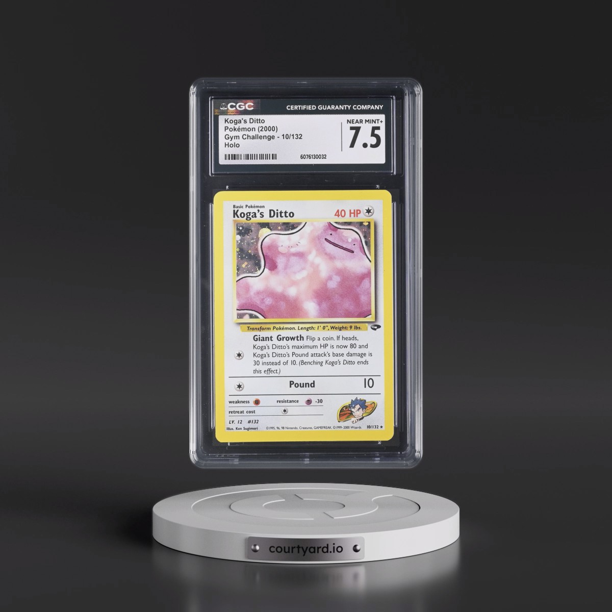 2000 Gym Challenge #10/132 Koga's Ditto - Holo (CGC 7.5 NM+)
