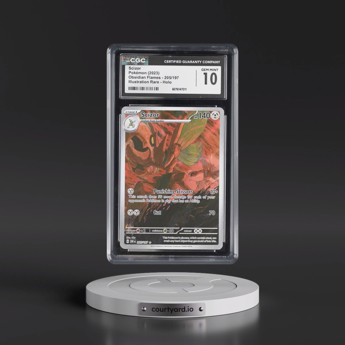 2023 Obsidian Flames - OBF EN #205/197 Scizor - Illustration Rare Holo (CGC 10 GEM MINT)