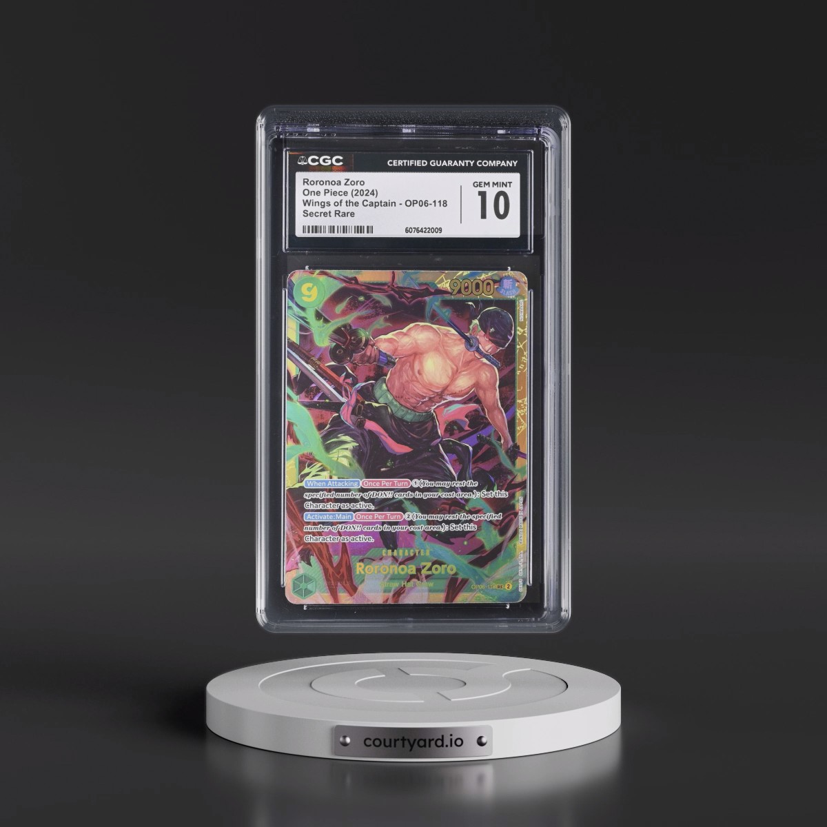 2024 Wings of the Captain (OP06) - English #OP06-118 Roronoa Zoro (CGC 10 GEM MINT)