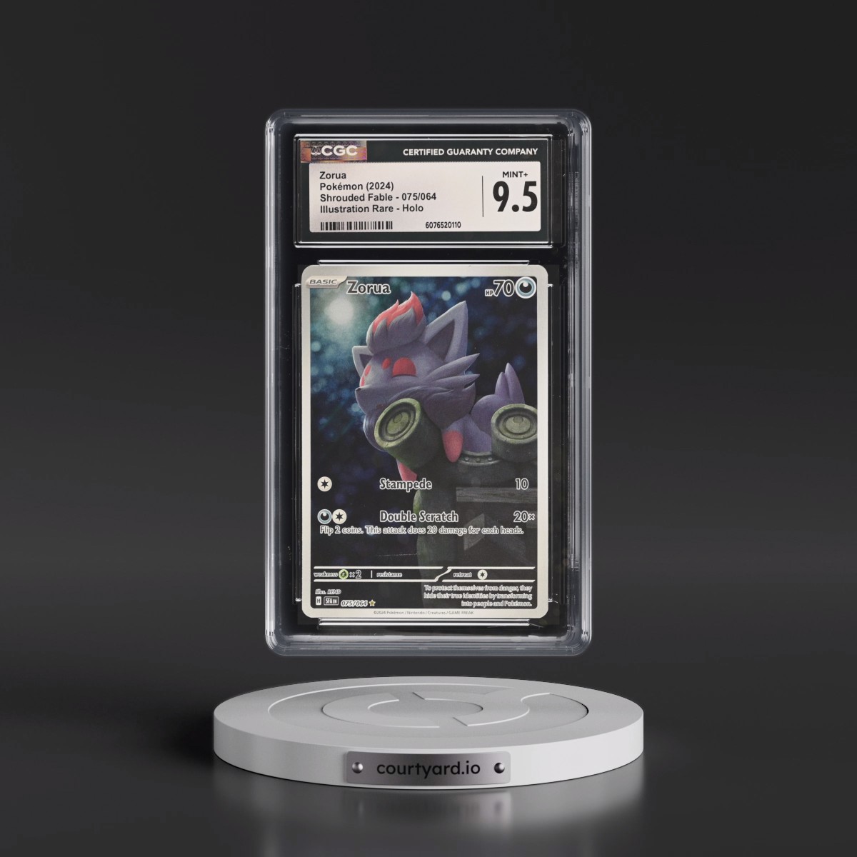 2023 Shrouded Fable - SFA EN #075/064 Zorua - Illustration Rare Holo (CGC 9.5 MINT+)