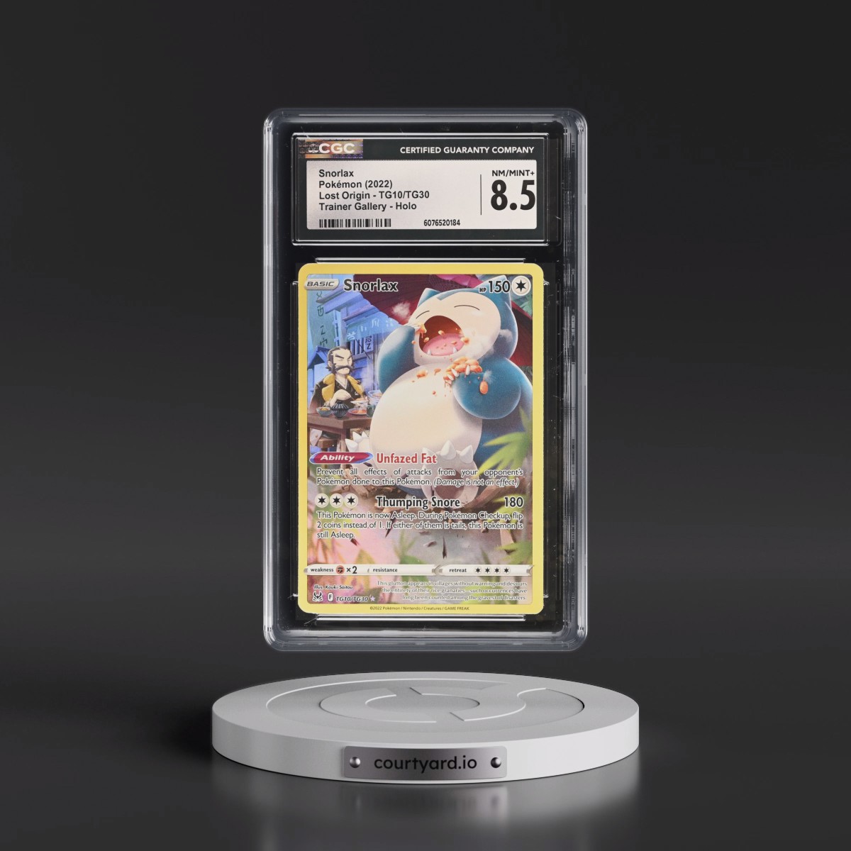 2022 Lost Origin #TG10/TG30 Snorlax - Trainer Gallery Holo (CGC 8.5 NM-MT+)