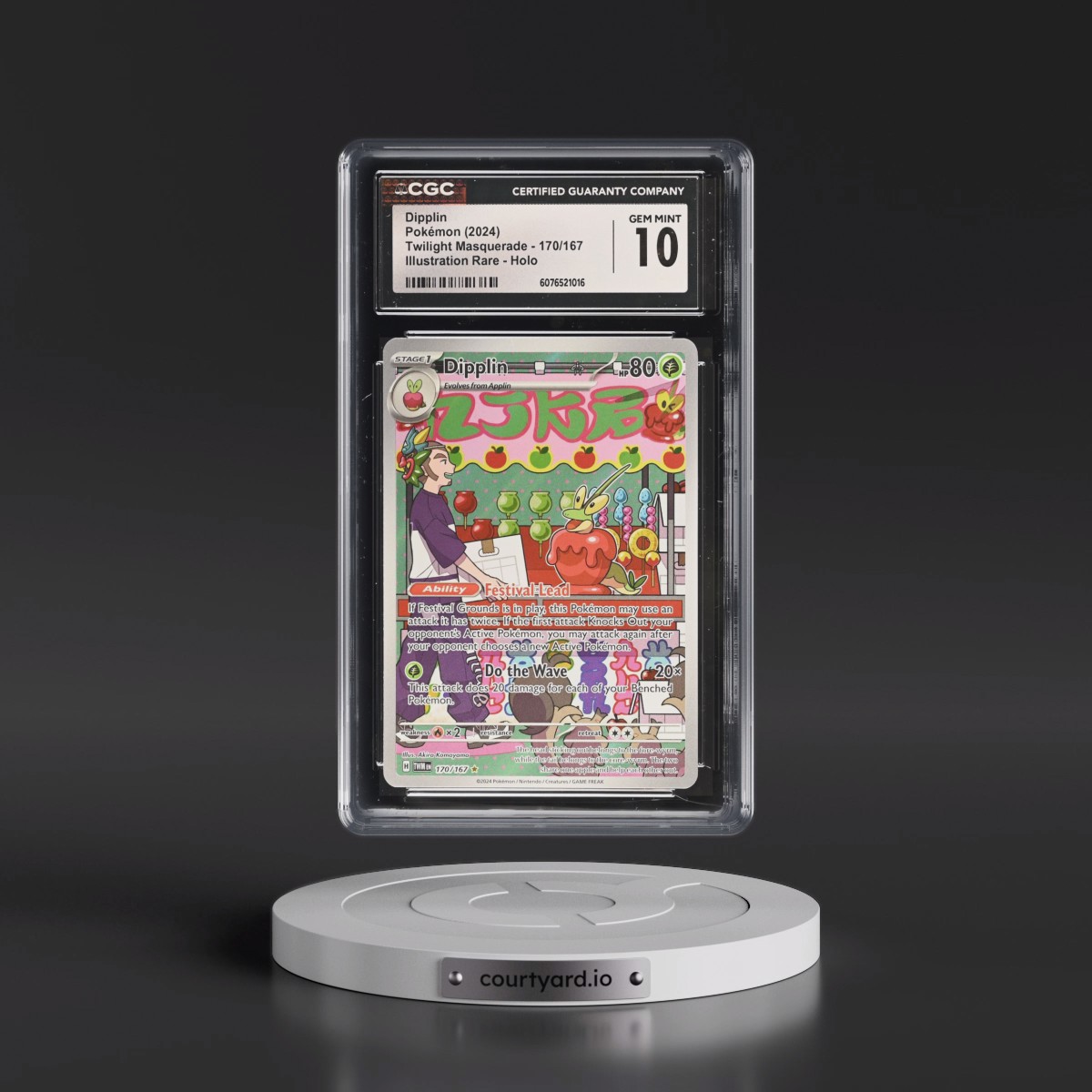 2024 Twilight Masquerade - TWM EN #170/167 Dipplin - Illustration Rare Holo (CGC 10 GEM MINT)