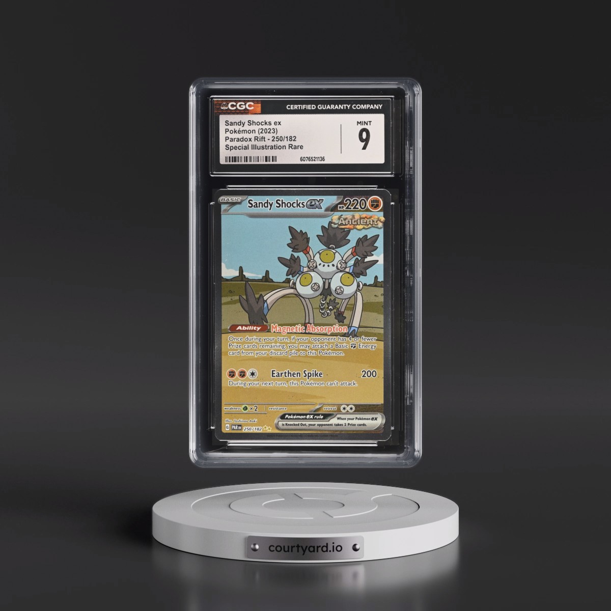 2023 Paradox Rift - PAR EN #250/182 Sandy Shocks ex - Special Illustration Rare (CGC 9 MINT)