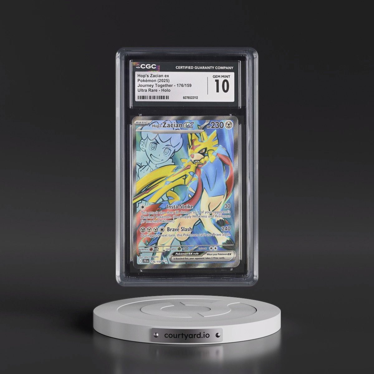 2024 Journey Together - JTG EN #176/159 Hop's Zacian ex - Ultra Rare Holo (CGC 10 GEM MINT)