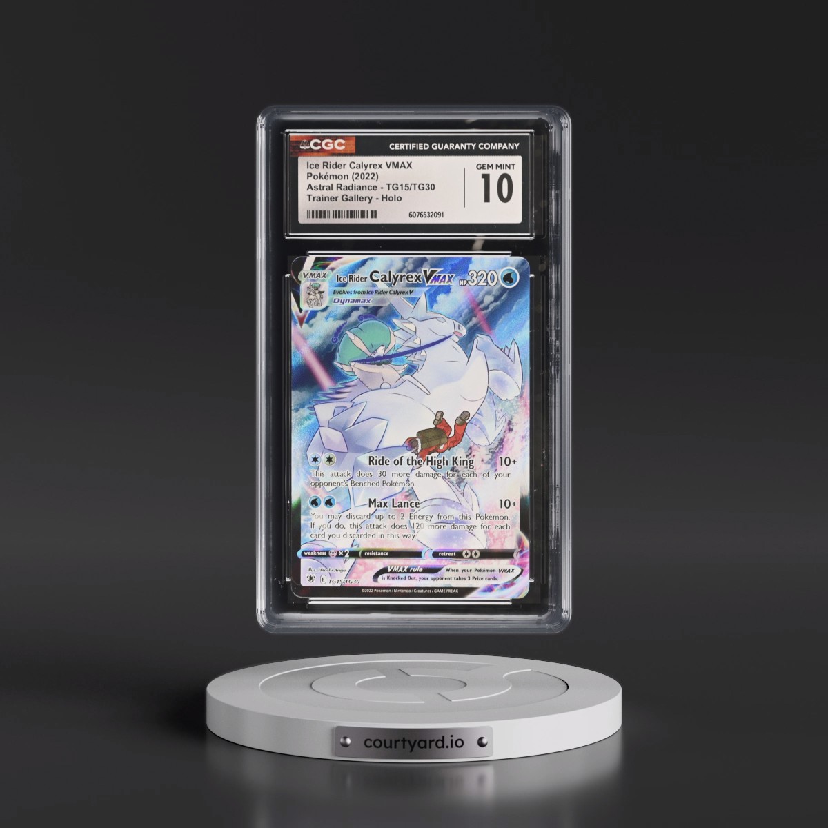 Astral Radiance #TG15/TG30 Ice Rider Calyrex VMAX - Trainer Gallery Holo (CGC 10 GEM MINT)