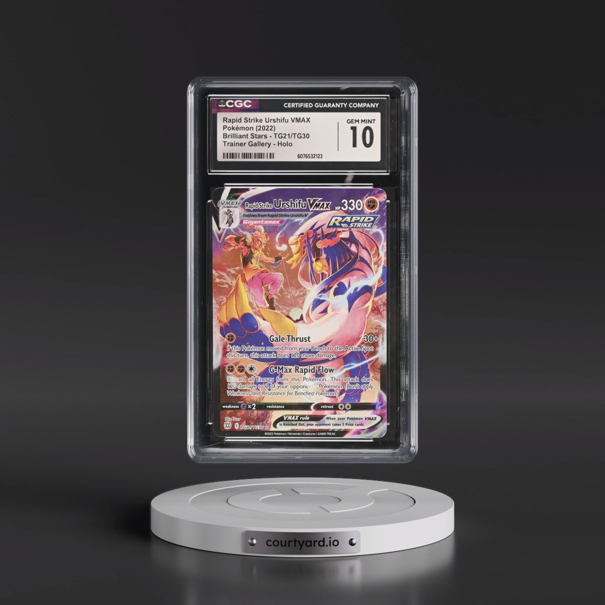 2022 Brilliant Stars #TG21/TG30 Rapid Strike Urshifu VMAX - Trainer Gallery Holo (CGC 10 GEM MINT)