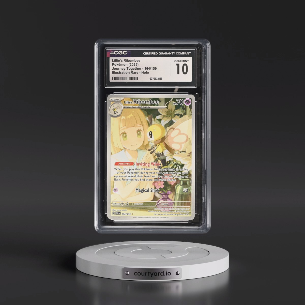2024 Journey Together - JTG EN #164/159 Lillie's Ribombee - Illustration Rare Holo (CGC 10 GEM MINT)