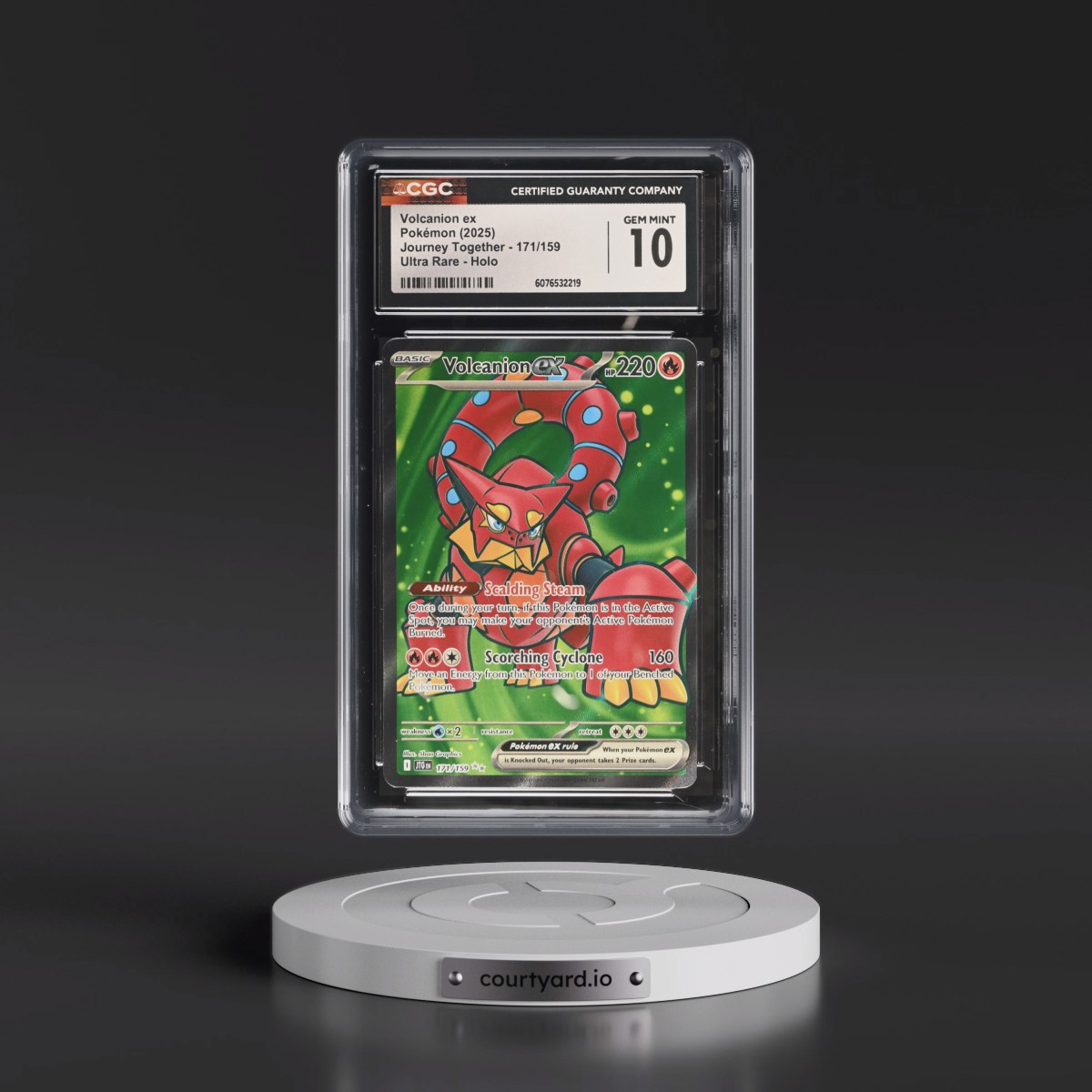 2024 Journey Together - JTG EN #171/159 Volcanion ex - Ultra Rare Holo (CGC 10 GEM MINT)