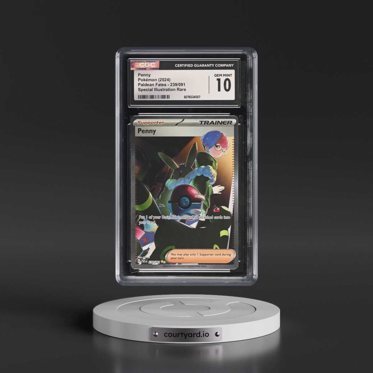 2024 Paldean Fates - PAF EN #239/091 Penny - Special Illustration Rare (Holo) (CGC 10 GEM MINT)
