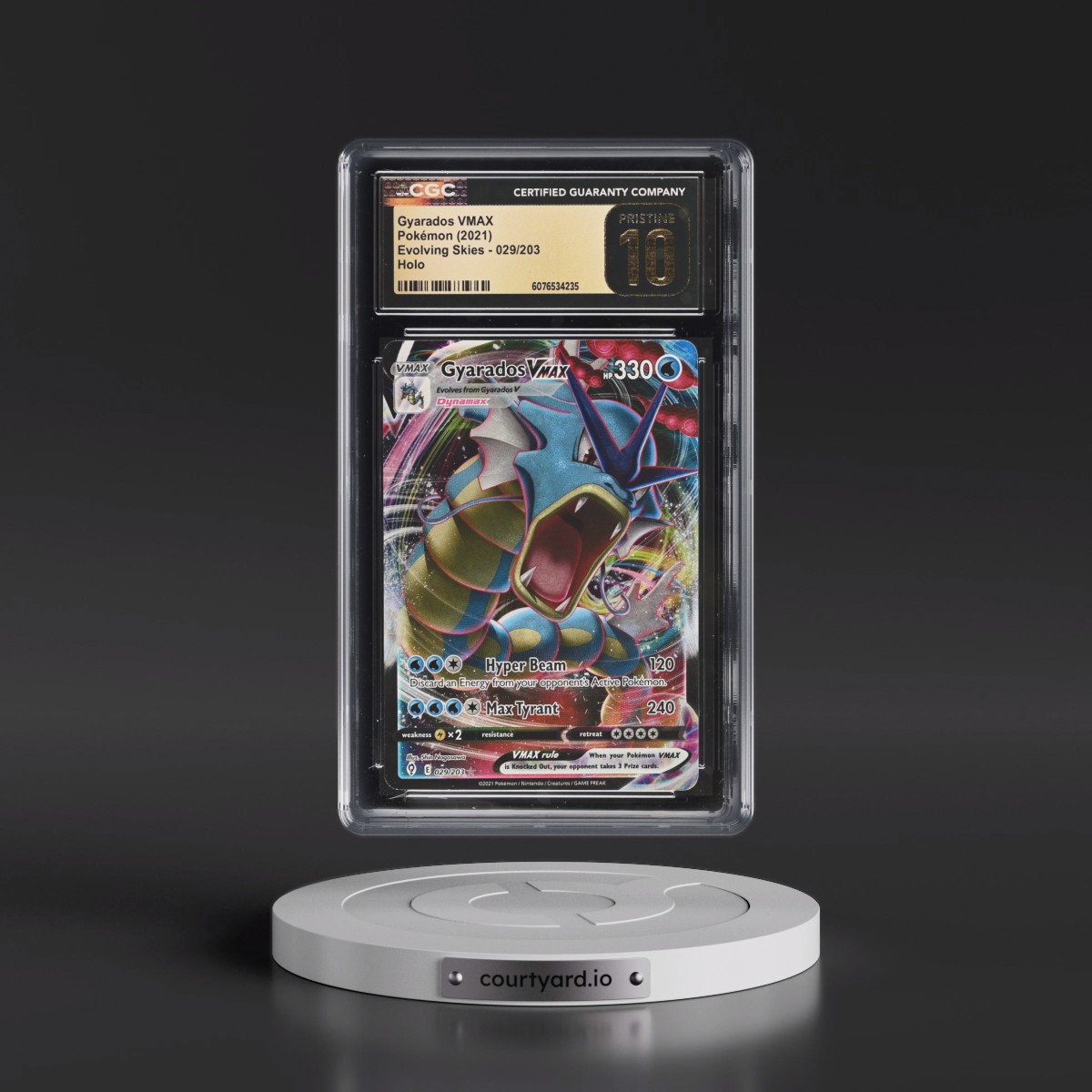 2021 Evolving Skies #029/203 Gyarados VMAX - Holo (CGC 10 PRISTINE)