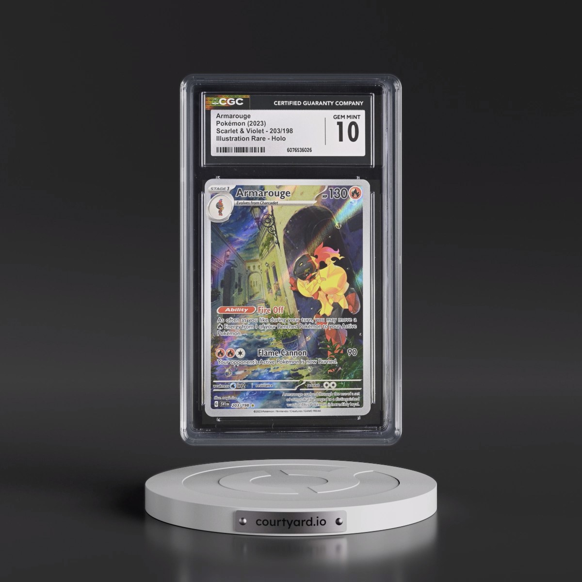 2023 Scarlet & Violet #203/198 Armarouge - Illustration Rare Holo (CGC 10 GEM MINT)