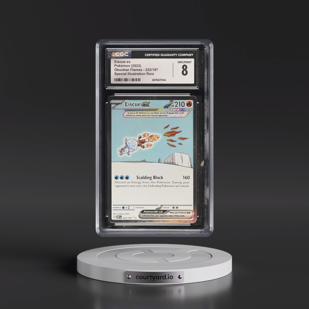 2023 Obsidian Flames - OBF EN #222/197 Eiscue ex - Special Illustration Rare (Holo) (CGC 8 NM-MT)