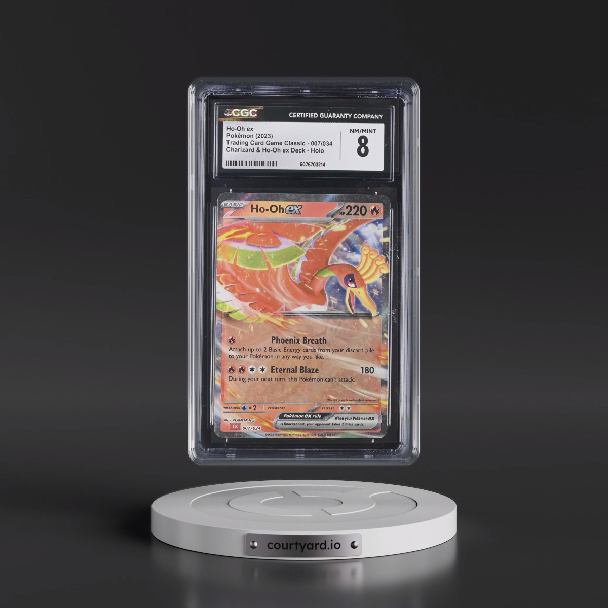 2023 Trading Card Game Classic - CLV, CLC, CLB #007/034 Ho-Oh ex - Charizard & Ho-Oh ex Deck - CLC Holo (CGC 8 NM-MT)