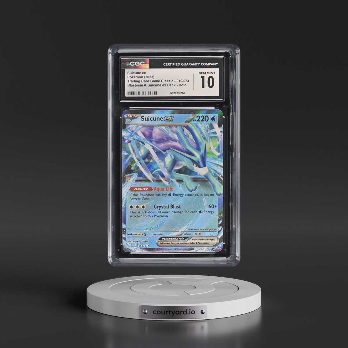 2023 Pokémon Clb-Trading Card Game Classic Blastoise & Suicune EX Deck #010 Suicune EX - Holo (CGC 10 GEM MINT)