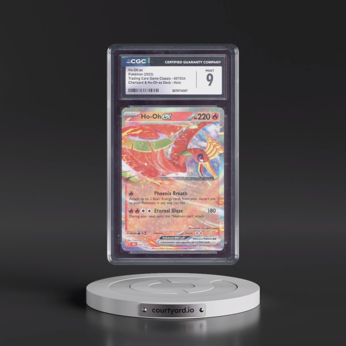 2023 Trading Card Game Classic - CLV, CLC, CLB #007/034 Ho-Oh ex - Charizard & Ho-Oh ex Deck - CLC Holo (CGC 9 MINT)