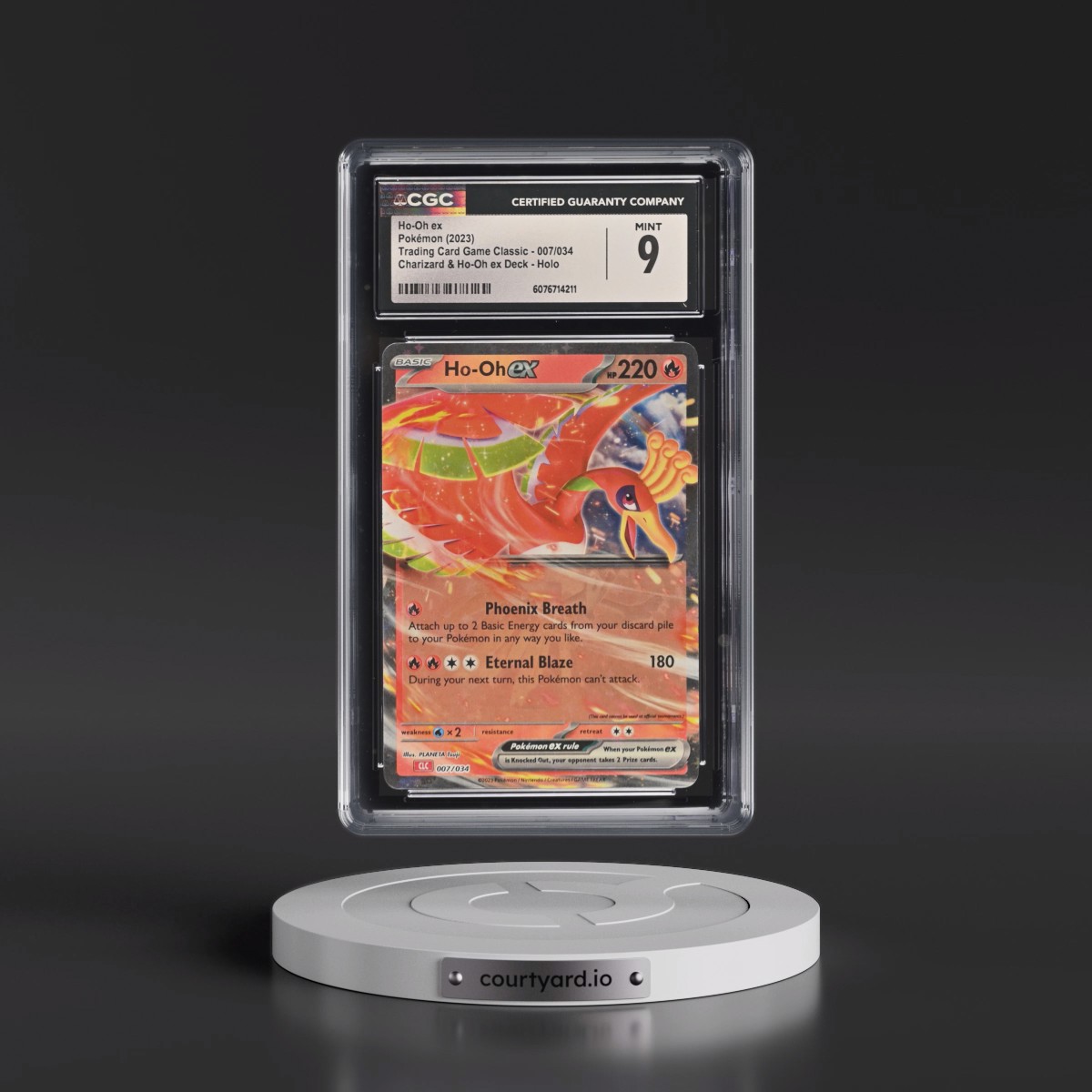 2023 Trading Card Game Classic - CLV, CLC, CLB #007/034 Ho-Oh ex - Charizard & Ho-Oh ex Deck - CLC Holo (CGC 9 MINT)